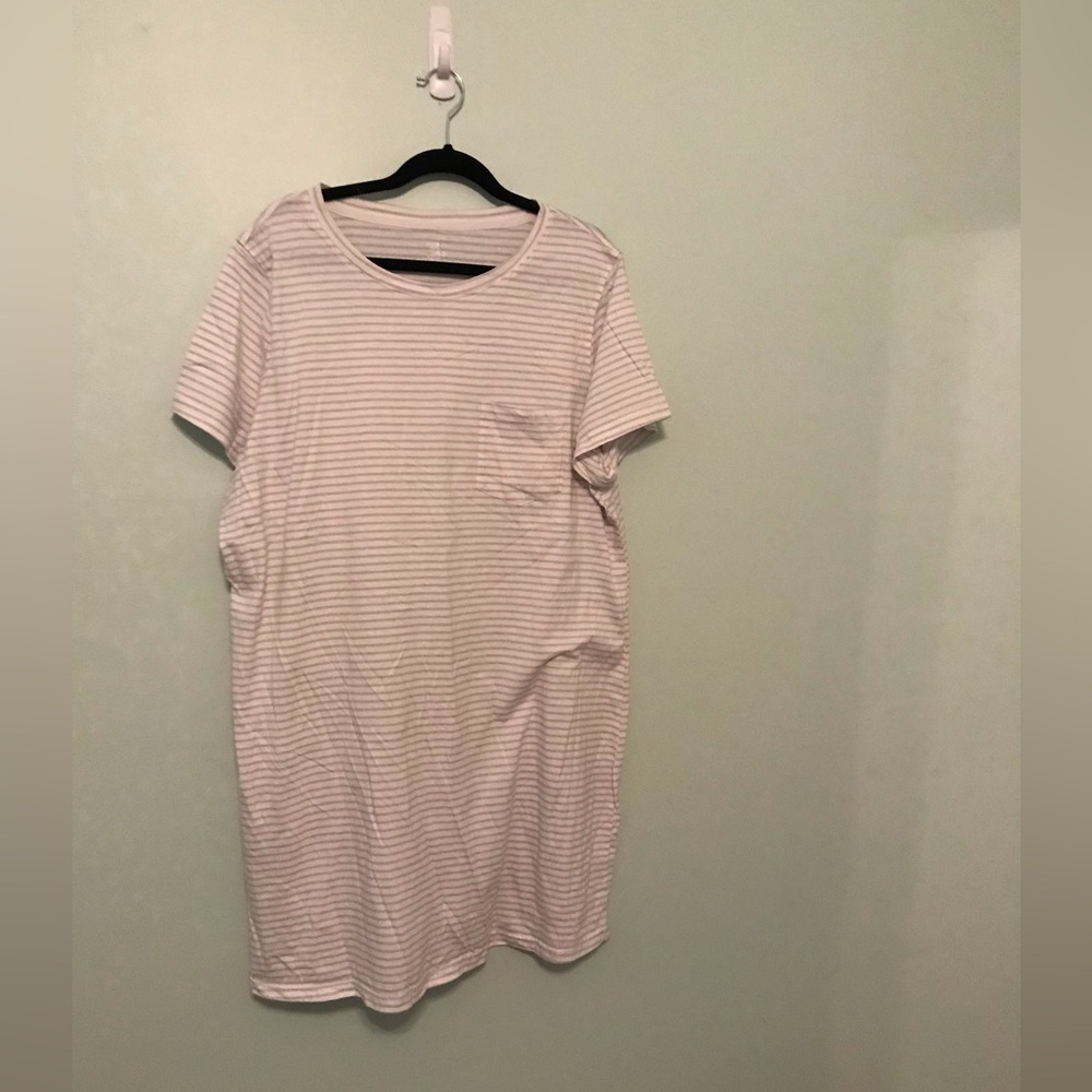Jockey Grey and White Stripe Dress Size 2X
